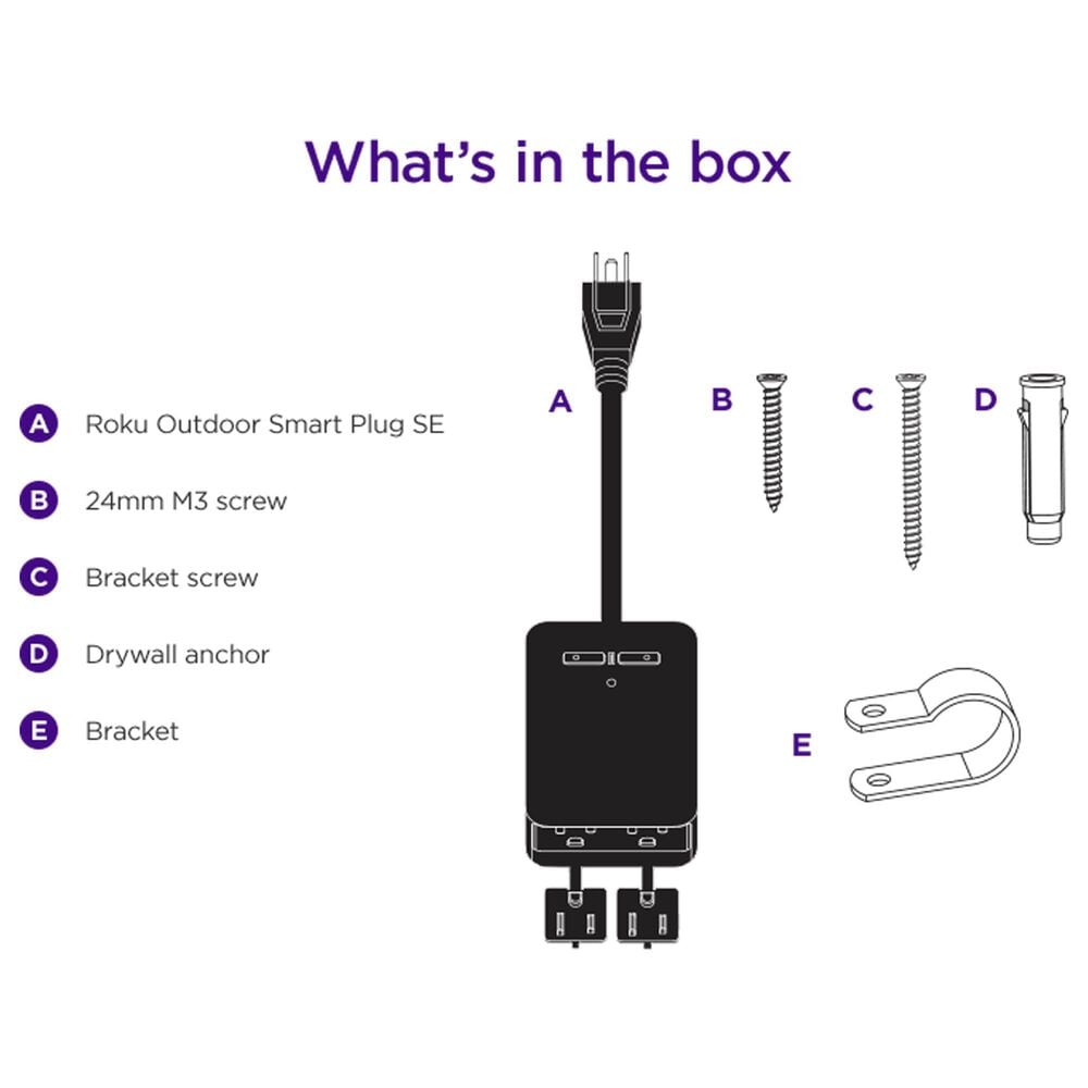 Roku Outdoor Smart Plug SE in Black, , large