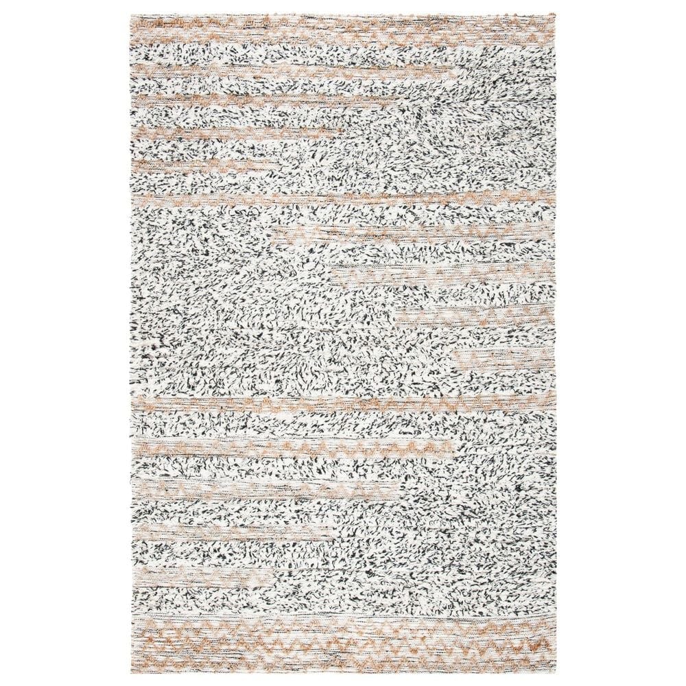 Safavieh Natura NAT720Z 3" x 5" Ivory and Black Area Rug, , large
