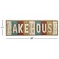 Maple and Jade Lakehouse 11" x 36" Wall Sign in White, Turquoise, Red and Gold, , large