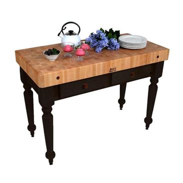 John Boos and Co Black Kitchen Islands and Carts | Nebraska ...