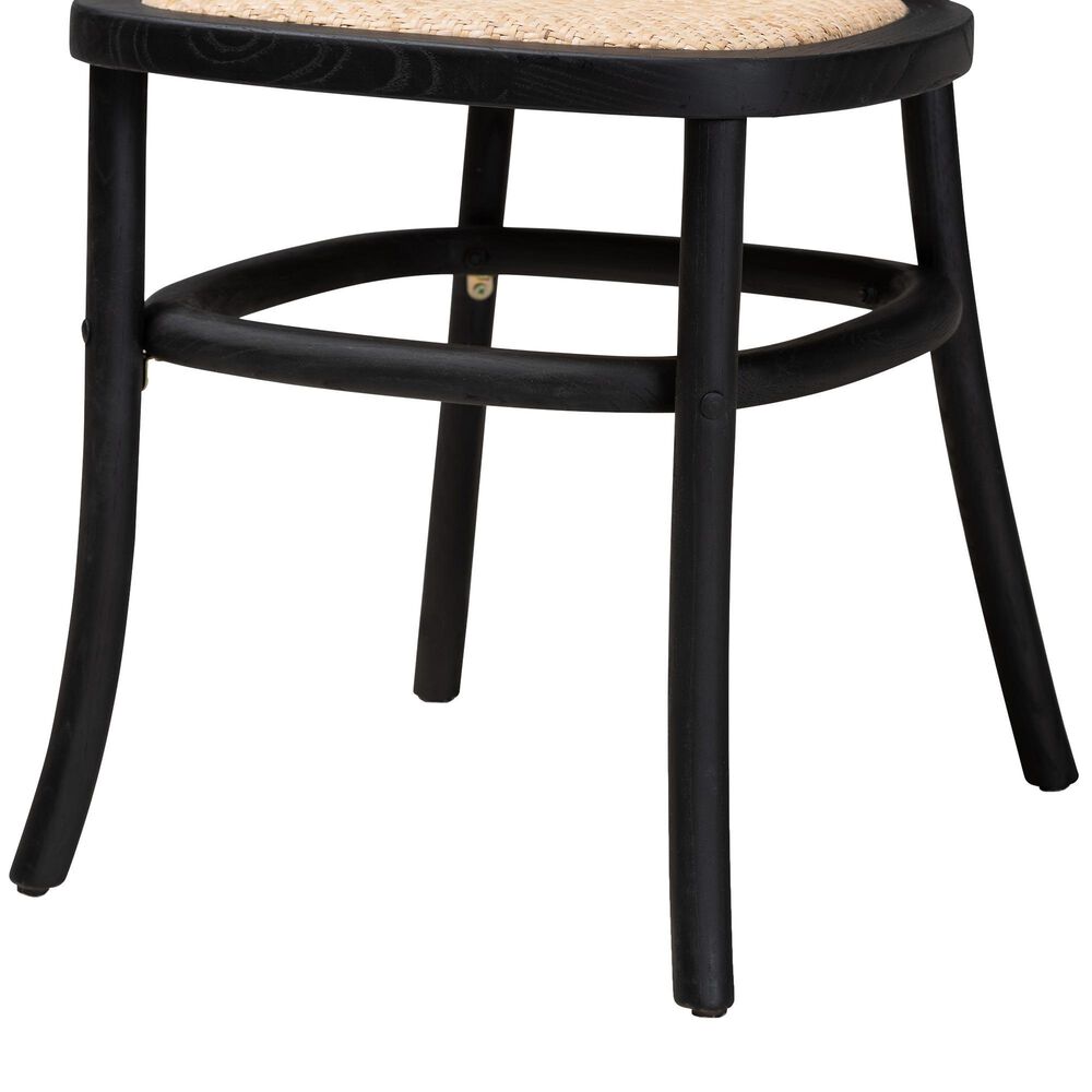 Baxton Studio Garold Side Chair in Beige and Black (Set of 2), , large
