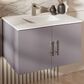 Lexora Home Geneva 30" Single Bathroom Vanity in Dark Grey with 2 cm White Cultured Marble Top and Rectangular Sink, , large