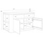 Club Collection By Sunpan Romilly Kitchen Island in Light Wash and White, , large
