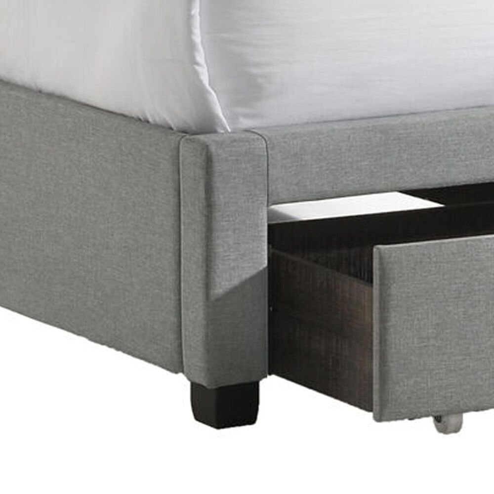 Intercon Twin Upholstered Storage Bed in Gray, , large