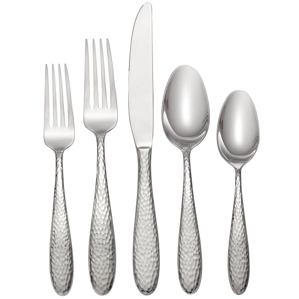 Oneida Reyna 45 Piece Everyday Flatware Set in Stainless Steel, Service for 8, , large