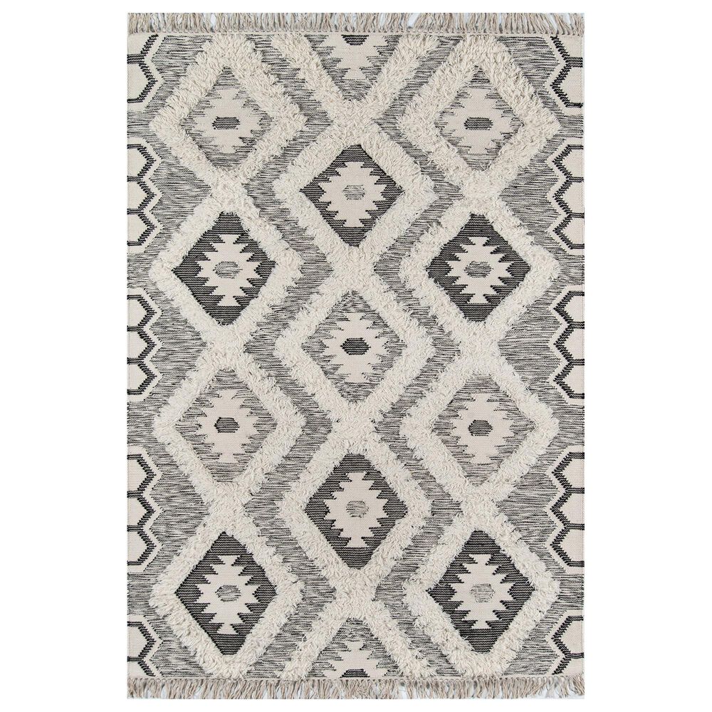 Novogratz Indio IND-5 2" x 3" Black Area Rug, , large