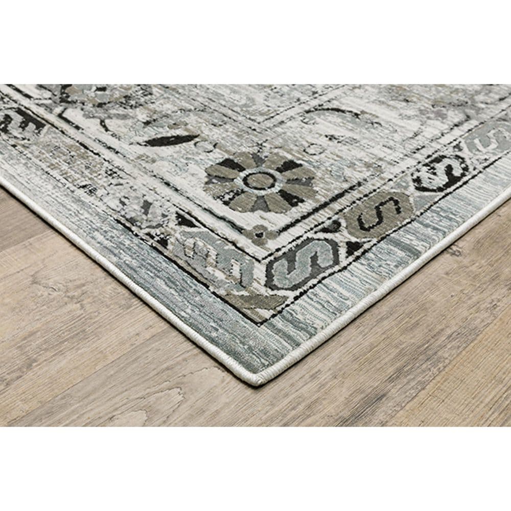 Oriental Weavers Gemini Medallion 9&#39;10&quot; x 12&#39;10&quot; Grey Area Rug, , large