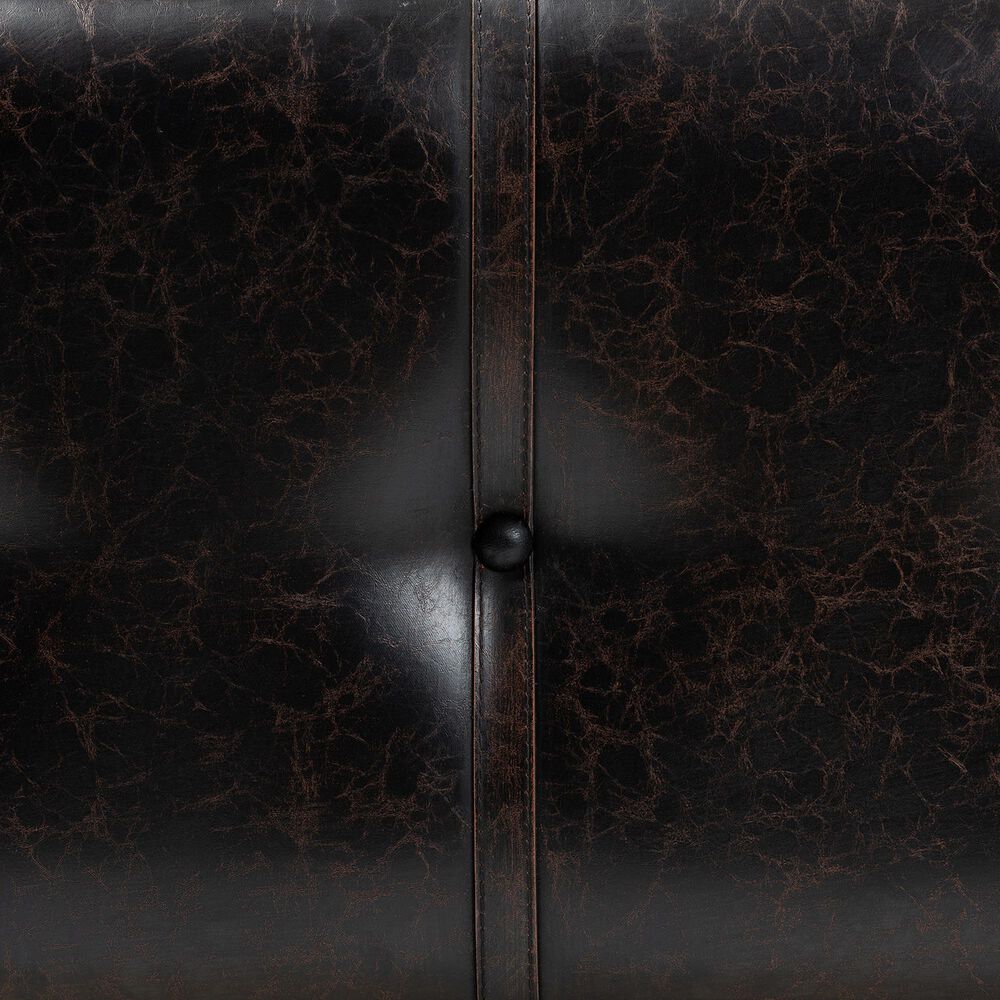 Baxton Studio Callum 2-Drawer Storage Trunk Ottoman Set in Distressed Dark Brown, , large