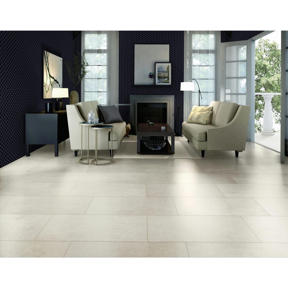 Dal-Tile Artefino Jewel Obsidian 2.5" Framed Hexagon on 12" x 14" Porcelain Mosaic Sheet, , large