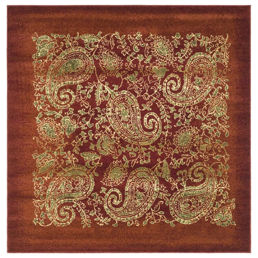 Safavieh Lyndhurst 6" Square Red and Multicolor Runner, , large