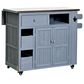 HOMLUX 41.9" Outdoor Extendable Kitchen Island in Gray, , large