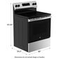GE Appliances 30" Freestanding Electric Range with Steam Clean in Stainless Steel, , large