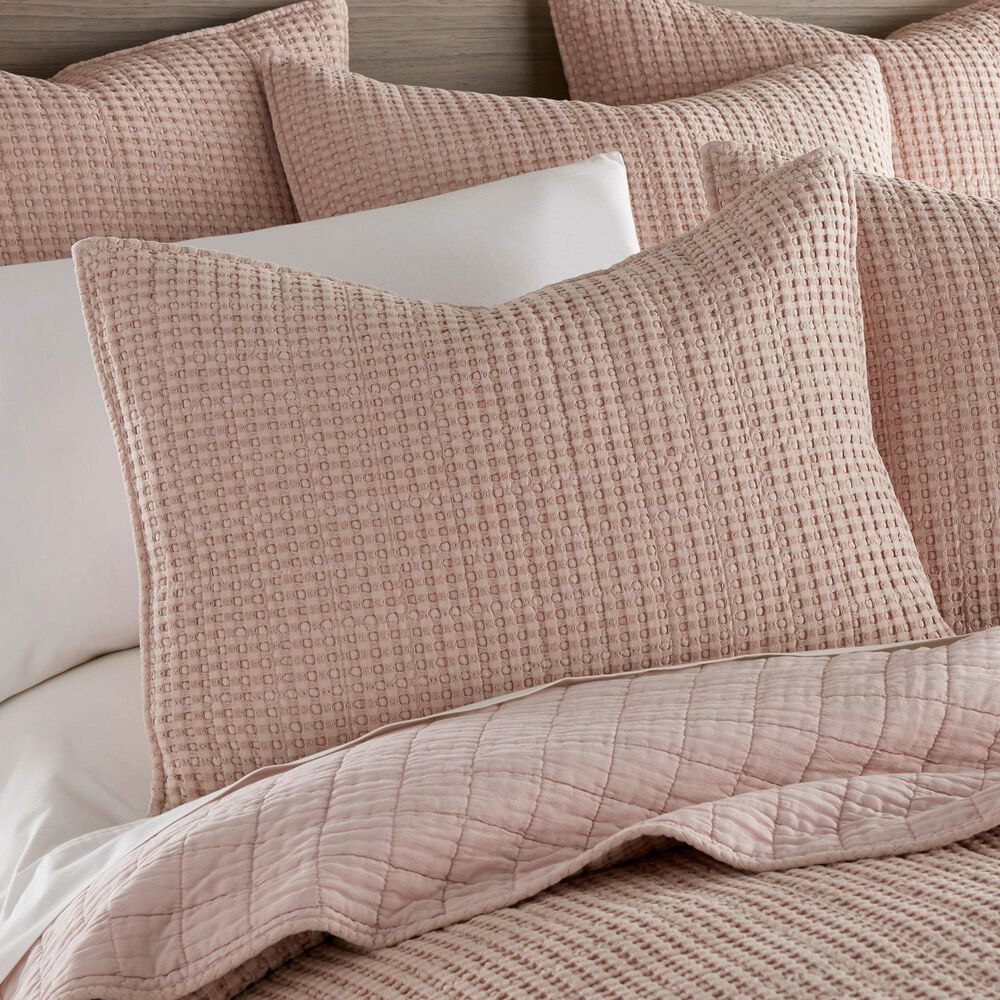Levtex Mills Waffle 3-Piece Full/Queen Quilt Set in Blush, , large