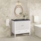 James Martin Vanities Myrrin 36" Vanity in Bright White with 3 cm Charcoal Soapstone Quartz Top, , large