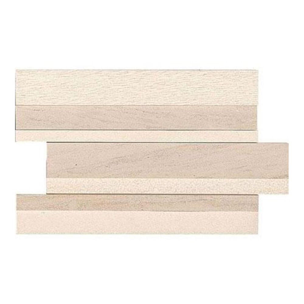Marazzi Haven Point Honest Greige 9" x 12" Natural Stone Modern Stack Mosaic Sheet, , large