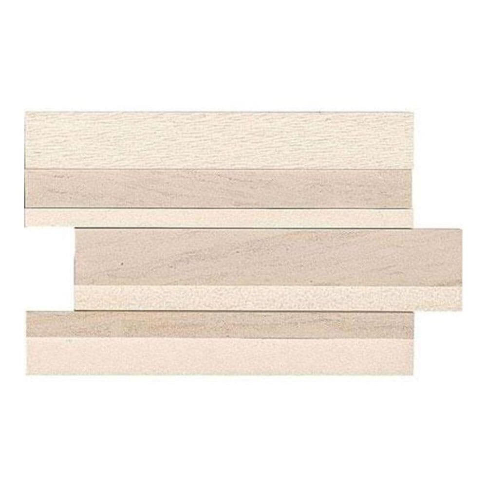 Marazzi Haven Point Honest Greige 9" x 12" Natural Stone Modern Stack Mosaic Sheet, , large