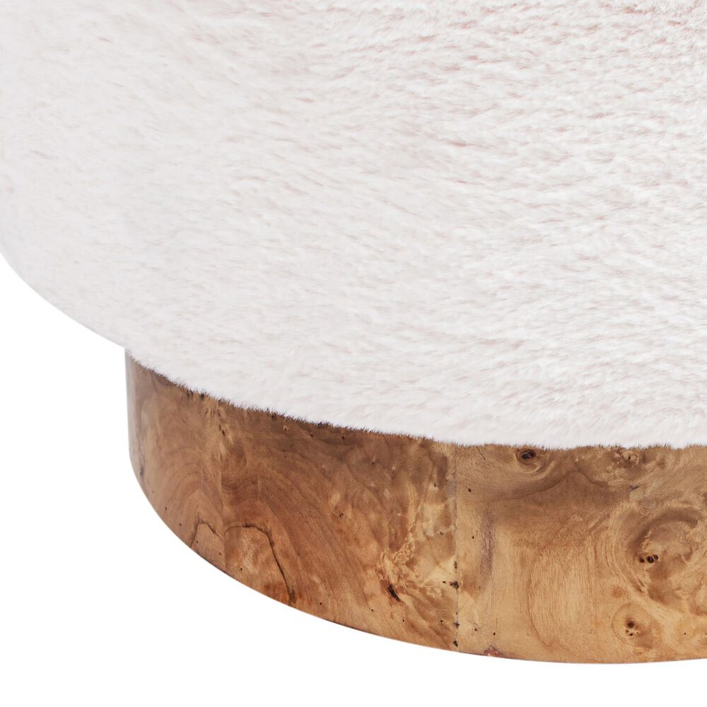 Jennifer Taylor Home Tilly Pouf in Cottontail White, , large