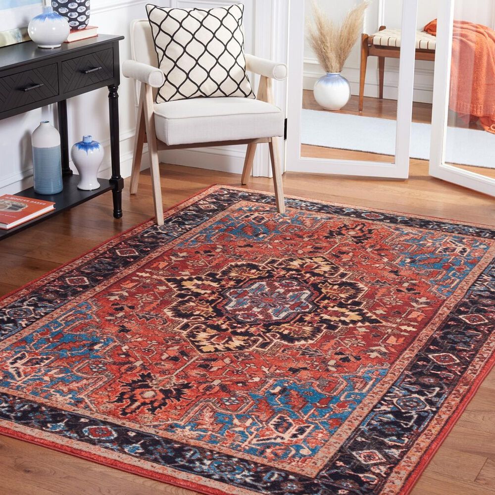 Safavieh Riviera RIV138Q 8&#39;9&quot; x 12&#39; Red and Blue Area Rug, , large