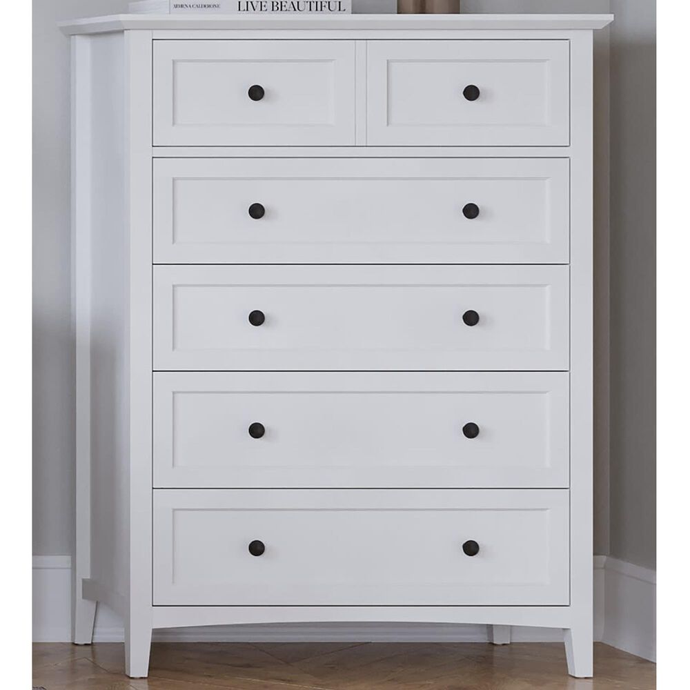 Urban Home Grace 5-Drawer Chest in Snowfall White, , large