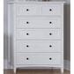 Urban Home Grace 5-Drawer Chest in Snowfall White, , large