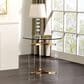 HOMLUX Sosi End Table in Clear and Gold, , large