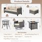 HOMLUX 7-Piece Patio Sofa Set in  Beige, , large