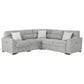 Global Furniture USA Walker 6-Piece Convertible Sectional in Nickel, , large