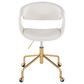 Lumisource Curvo Task Chair with White Cushion in Gold, , large