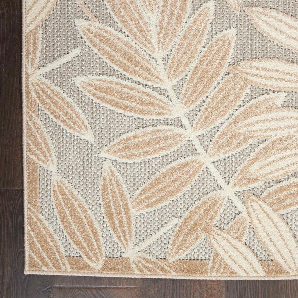 Nourison Aloha Tropical 5&#39;3&quot; x 7&#39;5&quot; Natural Indoor/Outdoor Area Rug, , large
