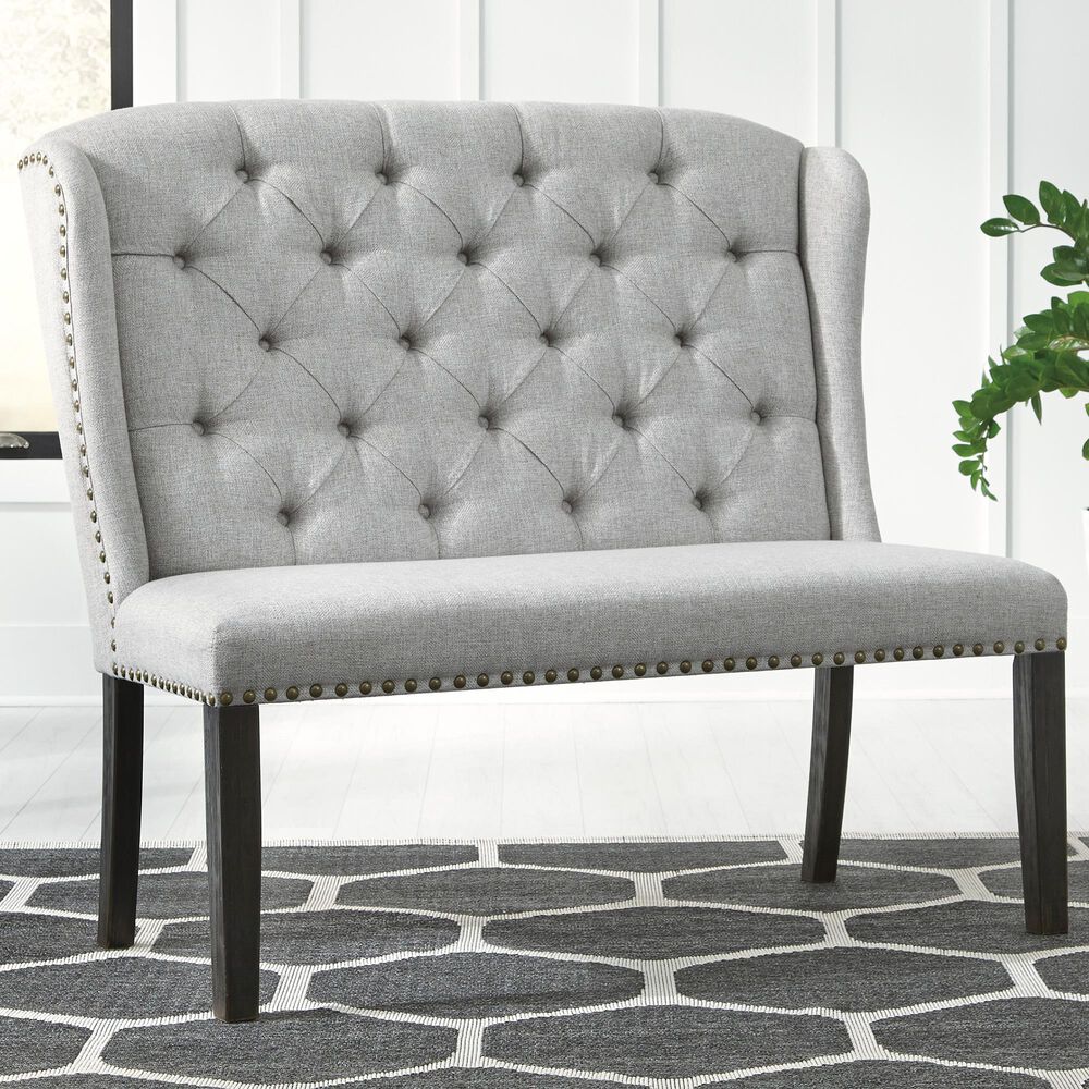 Signature Design by Ashley Jeanette Upholstered Bench in Linen, , large
