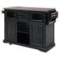 HOMLUX 54.9" Kitchen Island with Drop Leaf in Black and Brown, , large