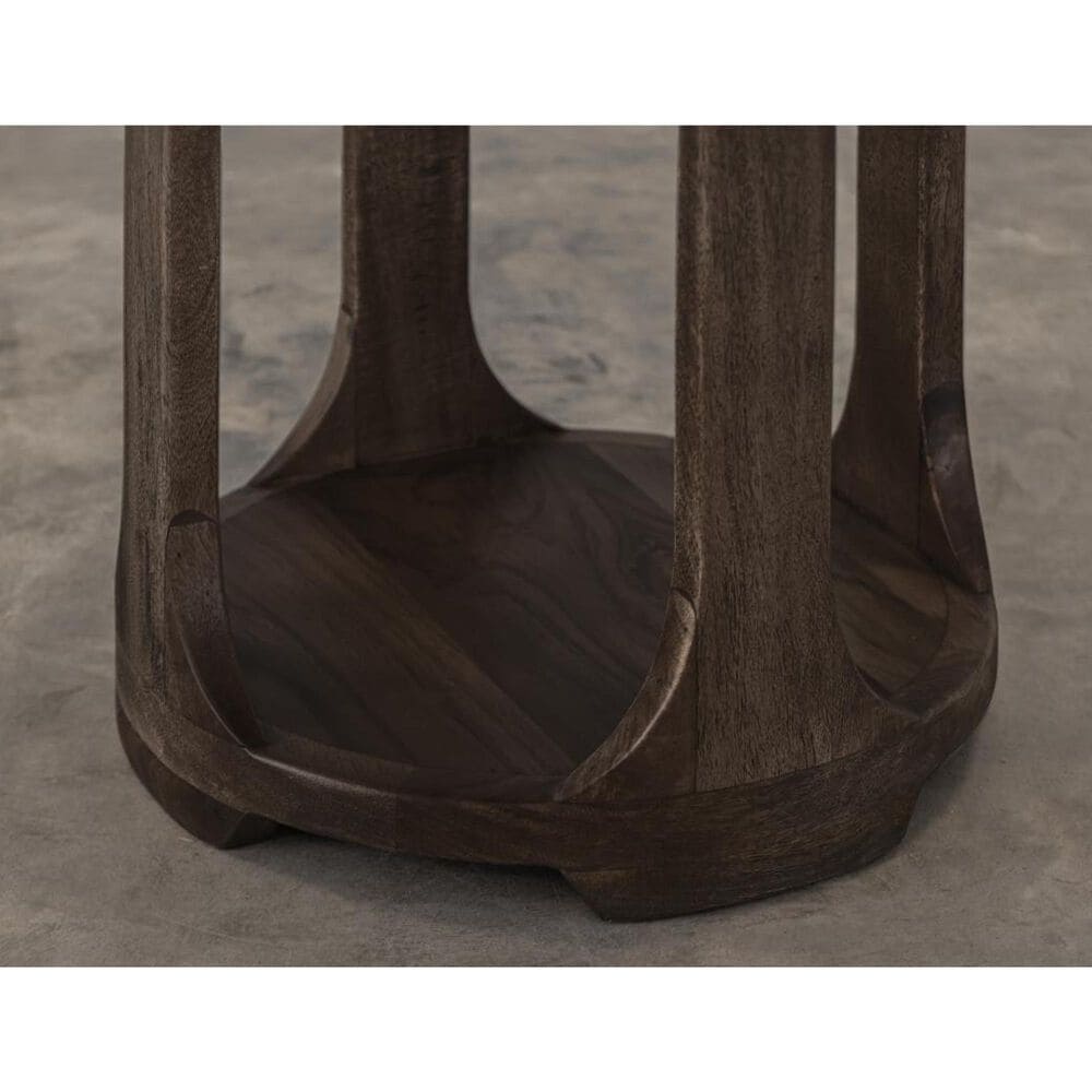 Fallridge Balam 1-Shelf Chairside Table in Stained Dark, , large
