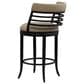 Armen Living Telia Counter Height Stool with Mushroom Brown Upholstery in Dark Brown, , large