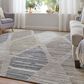 Feizy Elias 3"6" x 5"6" Ivory and Blue Area Rug, , large