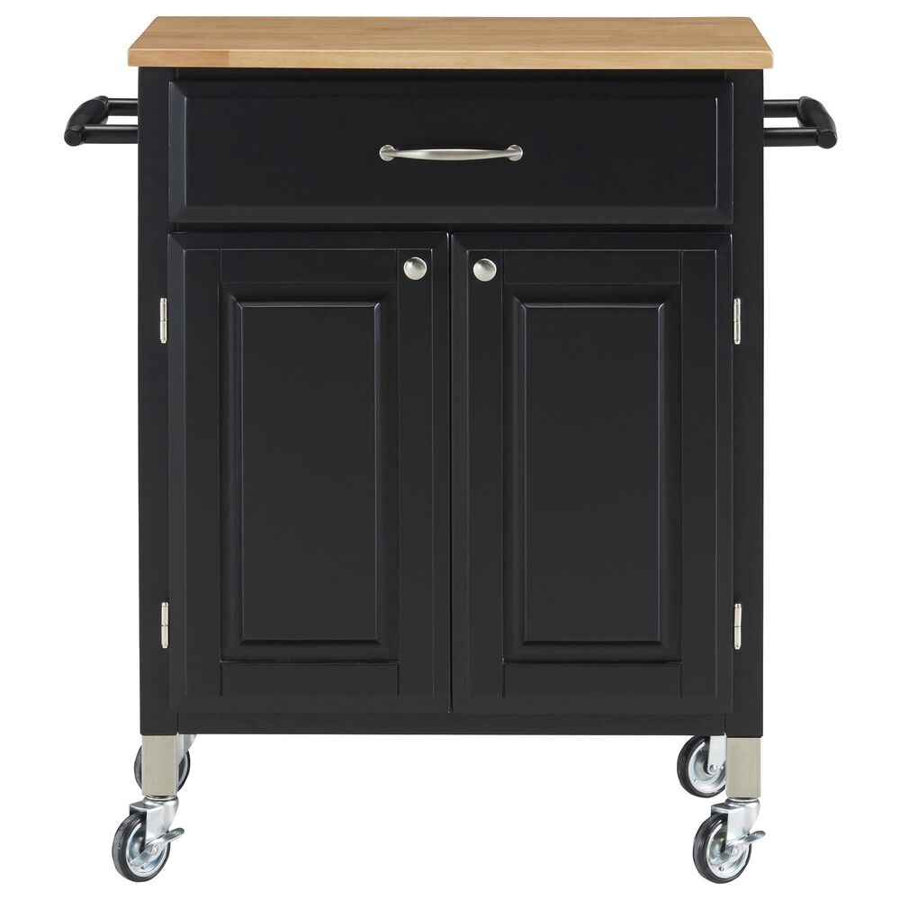 Home Styles Dolly Madison Kitchen Cart in Black | Nebraska Furniture Mart