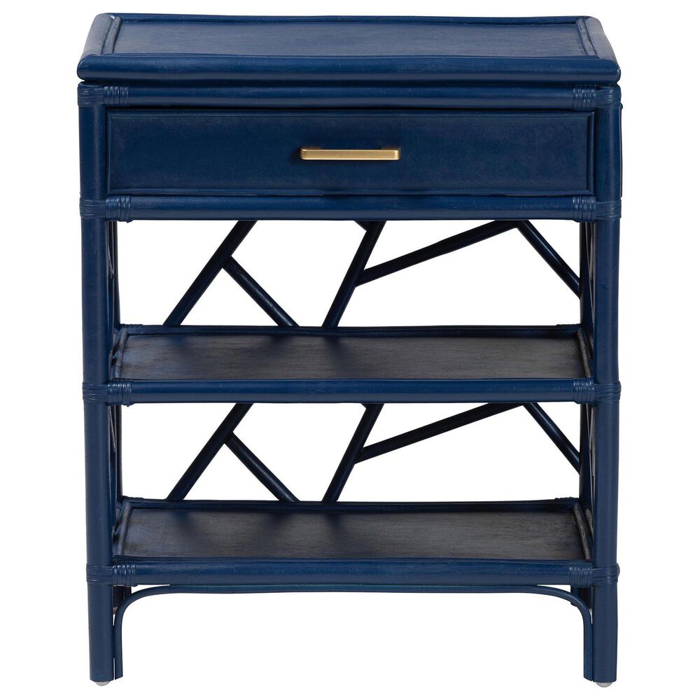 Baxton Studio Daina 1-Drawer Nightstand in Blue, , large