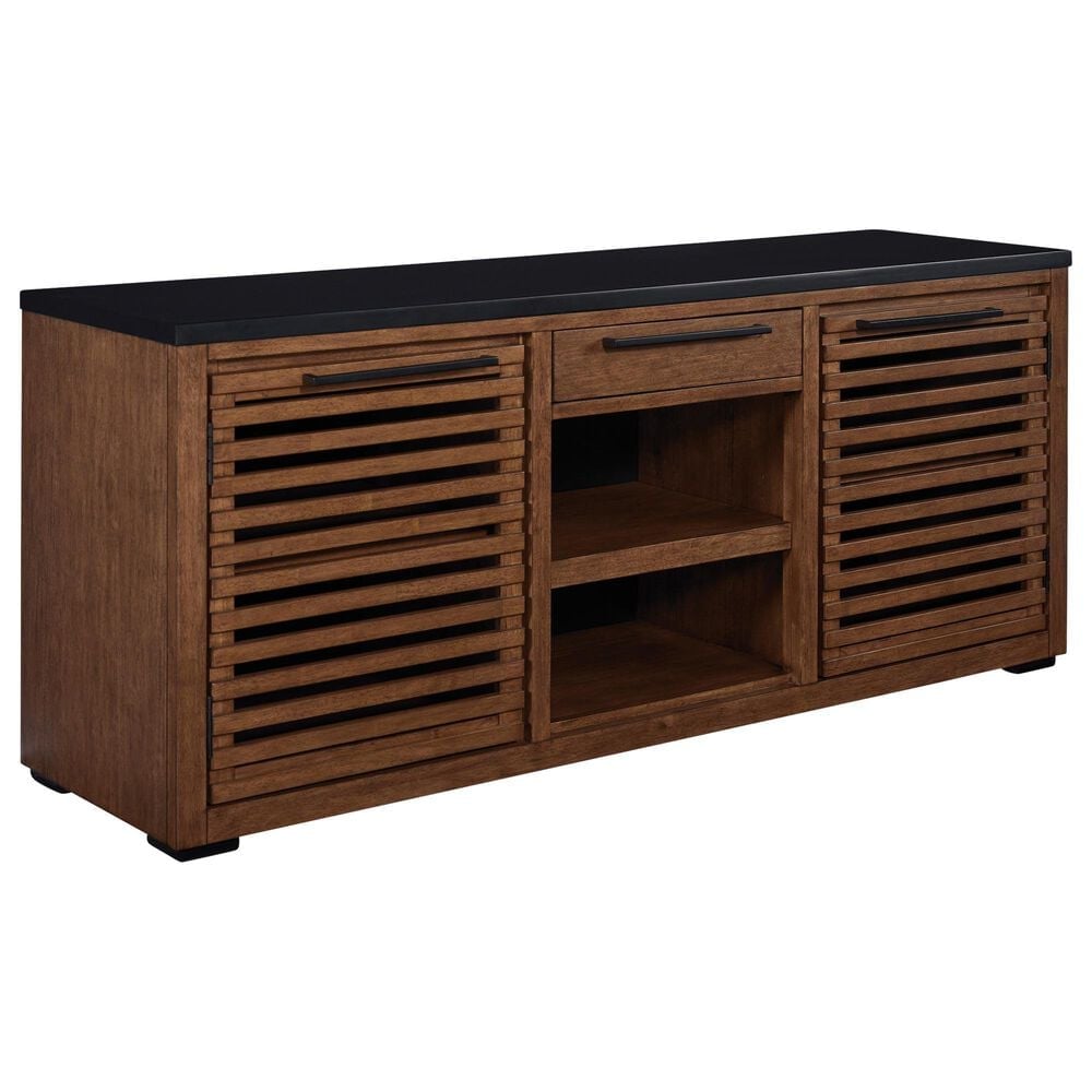 Ashley Kallari Credenza Desk in Warm Brown and Matte Black, , large