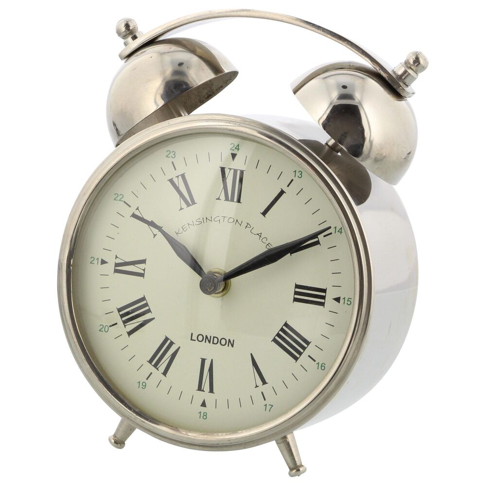 Clock in Silver Stainless Steel, , large