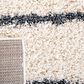 Safavieh Venus Shag VNS604B 10" x 14" Ivory and Dark Grey Area Rug, , large