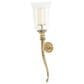 Maple and Jade Textured Indoor/Outdoor Wall Sconce in Gold and Clear (Set of 2), , large