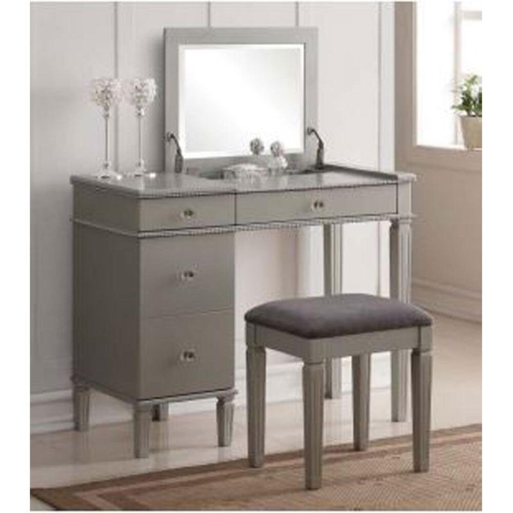 Linden Boulevard Alexanderia Vanity in Silver, , large