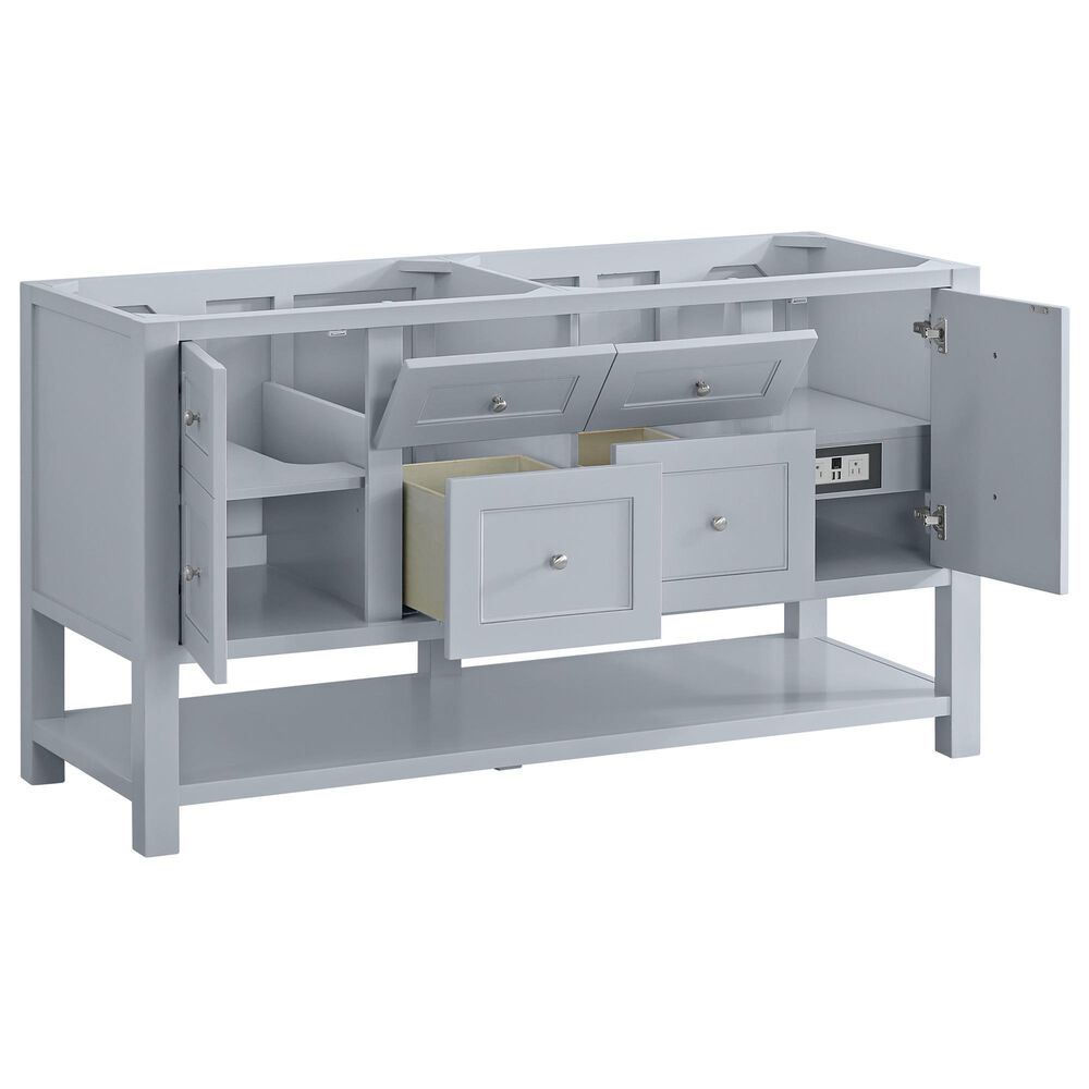 James Martin Vanities Breckenridge 60&quot; Double Bathroom Vanity Cabinet in Serenity Blue, , large