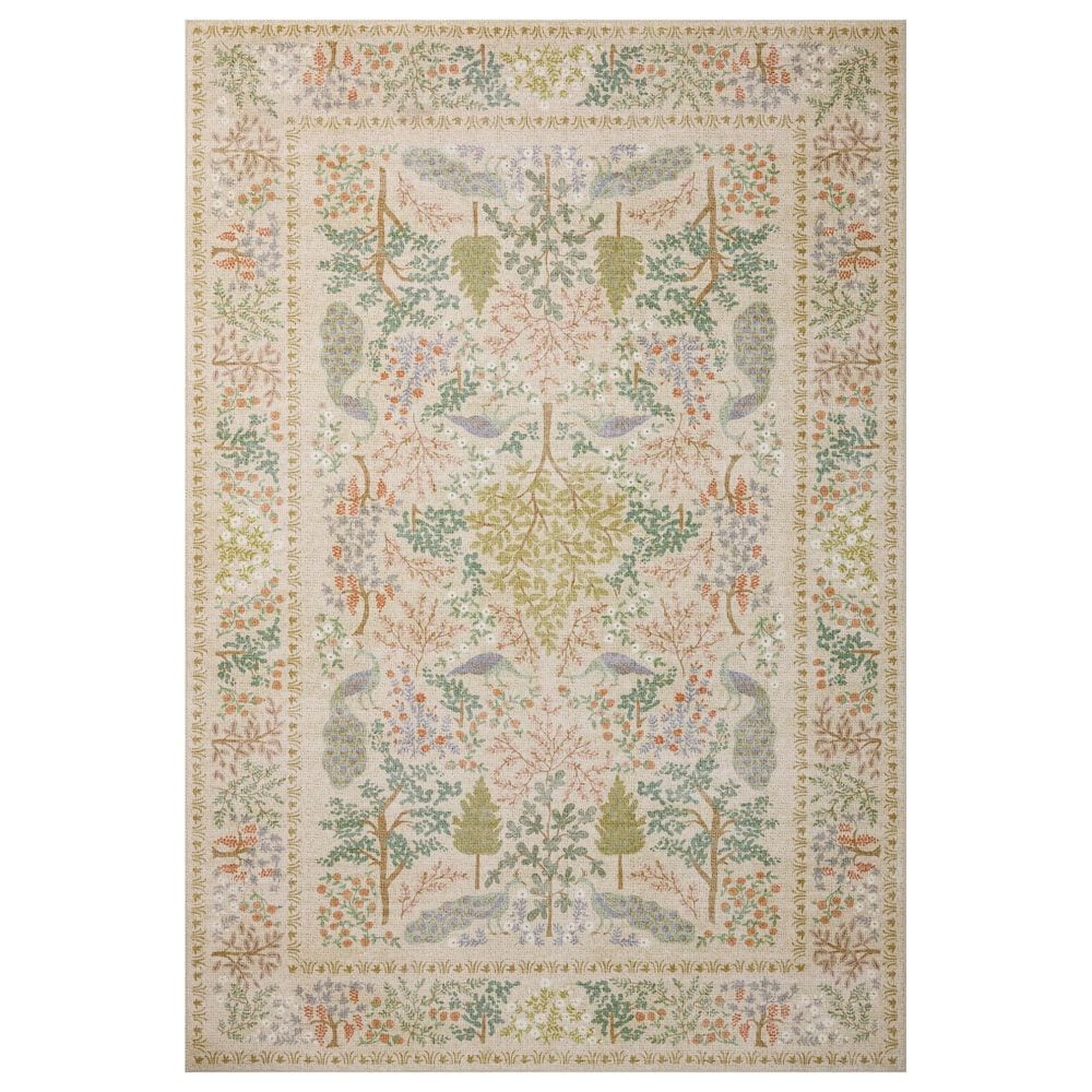 Loloi Canopy Peacock Forest Cream 3"9" x 5"9" Area Rug, , large