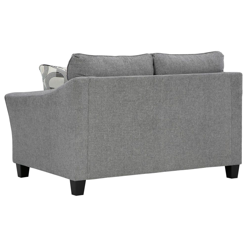Ashley Mathonia Stationary Sofa and Loveseat Set in Smoke, , large