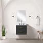 Lexora Home Castor 20" Single Bathroom Vanity in Black with White Acrylic Top and Rectangular Sink, , large