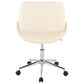 LumiSource Fabrico Swivel Office Chair with Cream Faux Leather Cushion in Chrome, , large