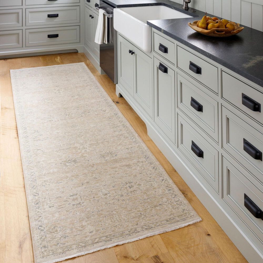 Surya Once Upon a Time Ivory, Light Gray, Tan, Light Brown and Gray 2&#39;11&quot; x 9&#39;10&quot; Runner, , large