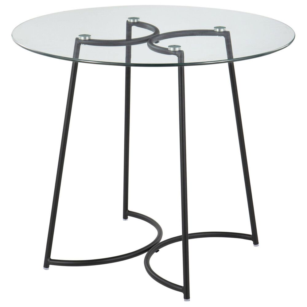 LumiSource Cece Dinette Table in Black and Clear - Table Only, , large