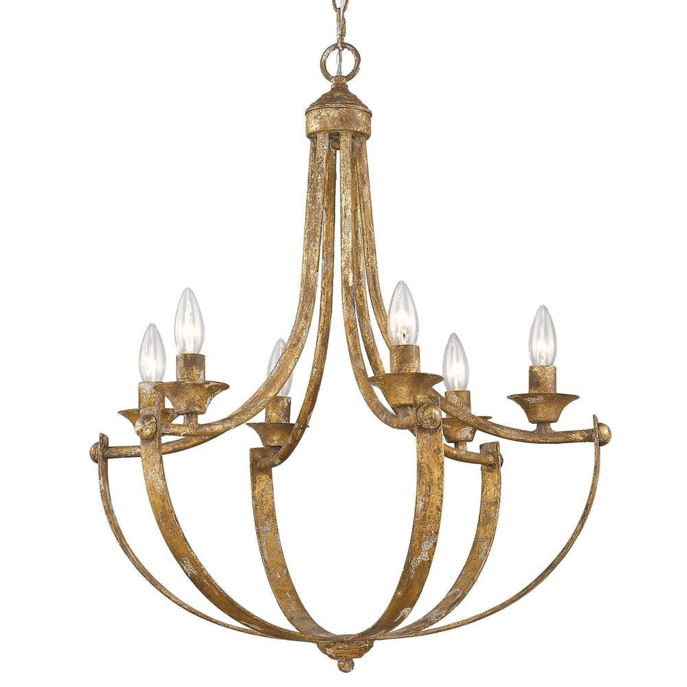 Golden Lighting Victoria 6-Light Chandelier in Heirloom Gold, , large