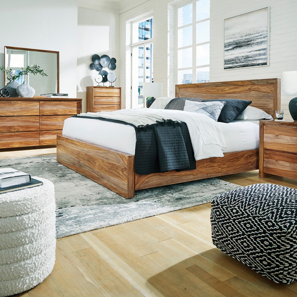 Millenium 5-Piece King Bedroom Set in Brown, , large